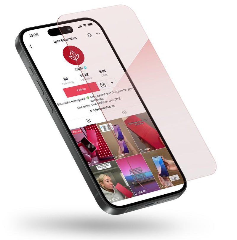 Red Light Converter Screen Protector for Iphone - Antiblue Light Shatterproof Tempered Glass Screen - Easy Installation Kit, Bubble-Free, Dust Free for Iphone 13/14 & Iphone 15/16