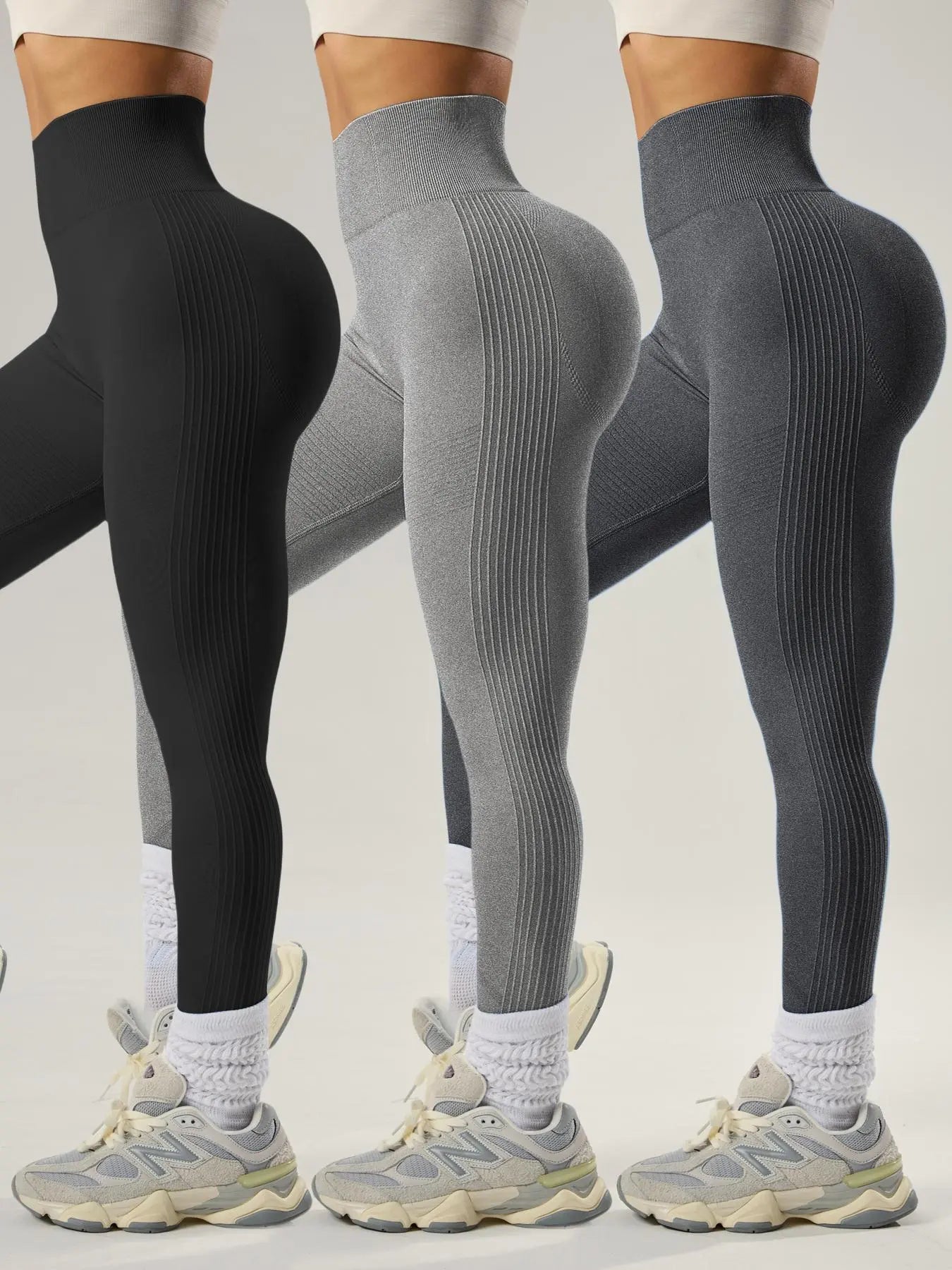 Women'S Solid Sports Leggings, High Stretch Seamless Skinny Pants, High Rise Tummy Control Sporty Yoga Leggings, Seamless Sculpt Leggings, Ladies Sportswear