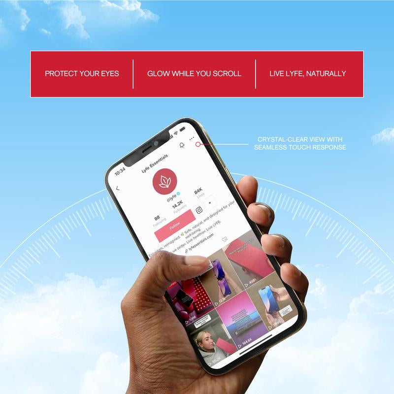 Red Light Converter Screen Protector for Iphone - Antiblue Light Shatterproof Tempered Glass Screen - Easy Installation Kit, Bubble-Free, Dust Free for Iphone 13/14 & Iphone 15/16