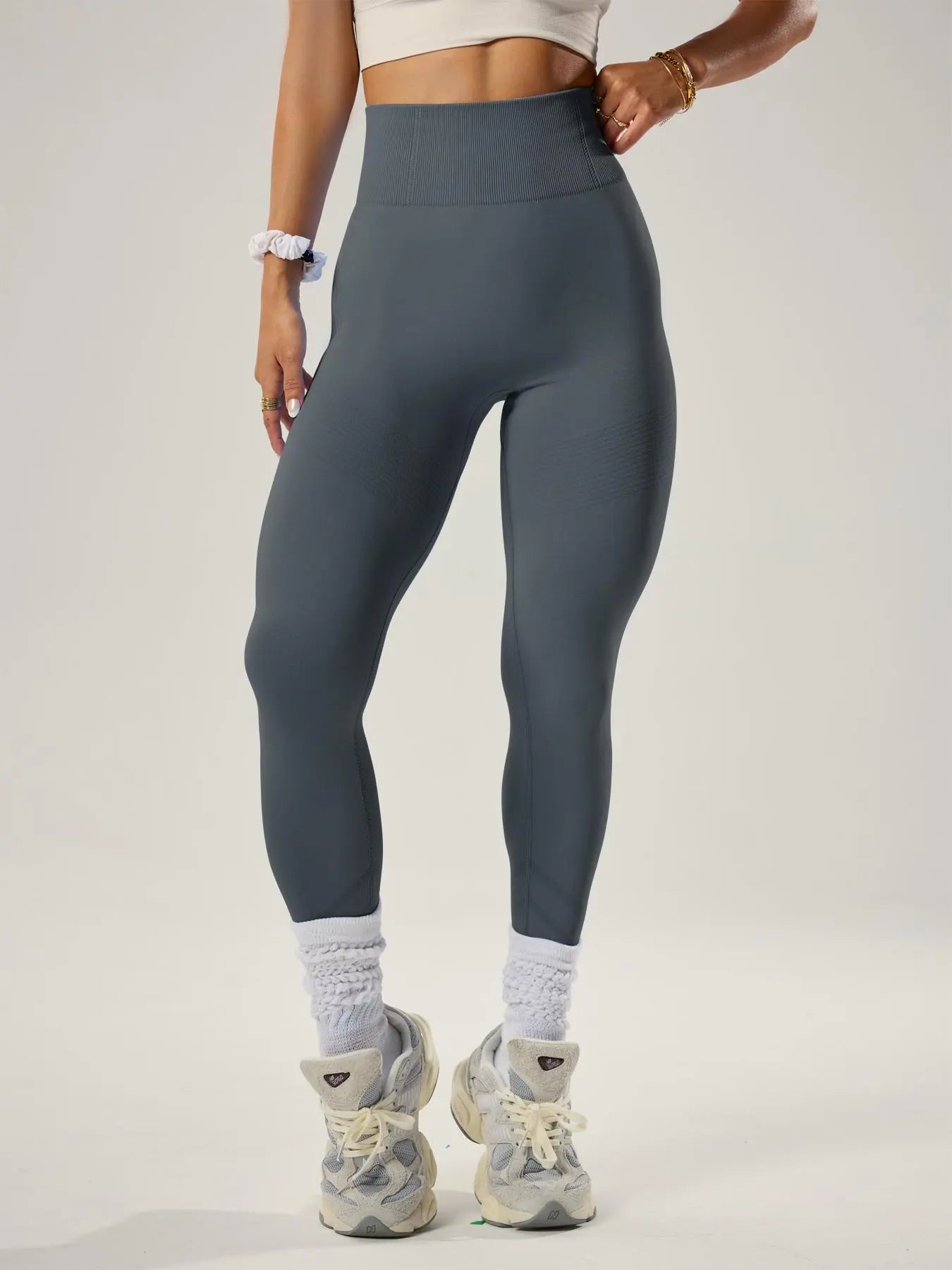 Women'S Solid Sports Leggings, High Stretch Seamless Skinny Pants, High Rise Tummy Control Sporty Yoga Leggings, Seamless Sculpt Leggings, Ladies Sportswear
