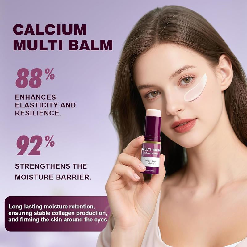 Calcium Multi Balm Stick, Calcium Volume Multi Balm, Korean Collagen Moisturing Stick, Firming & Moisturizing, Korean Skincare, Anti-Wrinkle, Hydrating, Lifting Cream for Eyes, Face & Neck