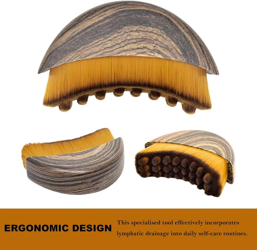 Lymphatic Contour Face Brush, Lymphatic Brush Set – 1 Brush with Box, Contour Face Brush for Lymphatic Drainage, Lymphatic Drainage Massager, Ergonomically Designed to Fit the Skin Precisely