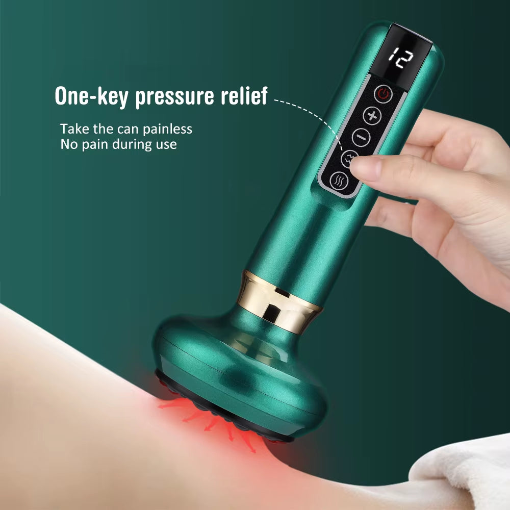 Smart Body Massager Vacuum Suction Device Cellulite Fat Bruning Handheld Chinese Sculpting Heating Cans for Belly Back Massage