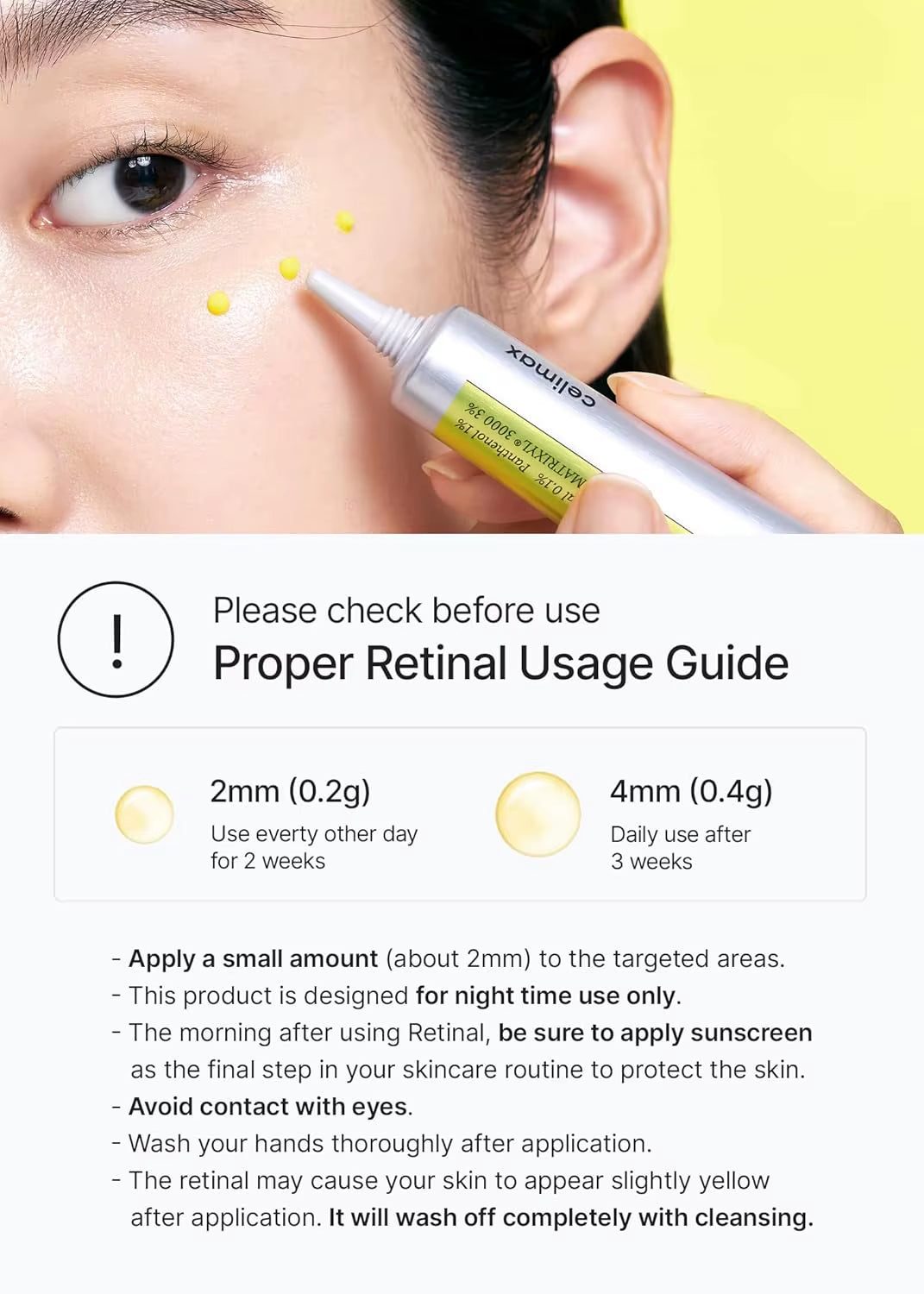 Celimax the Vita a Retinal Shot Tightening Booster Retinal 3% High-Strength for Anti-Aging Wrinkles & Fine Lines Eye Cream